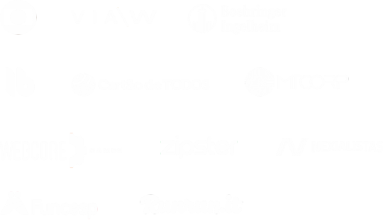 Logos de empresas que já trabalharam com a Megon